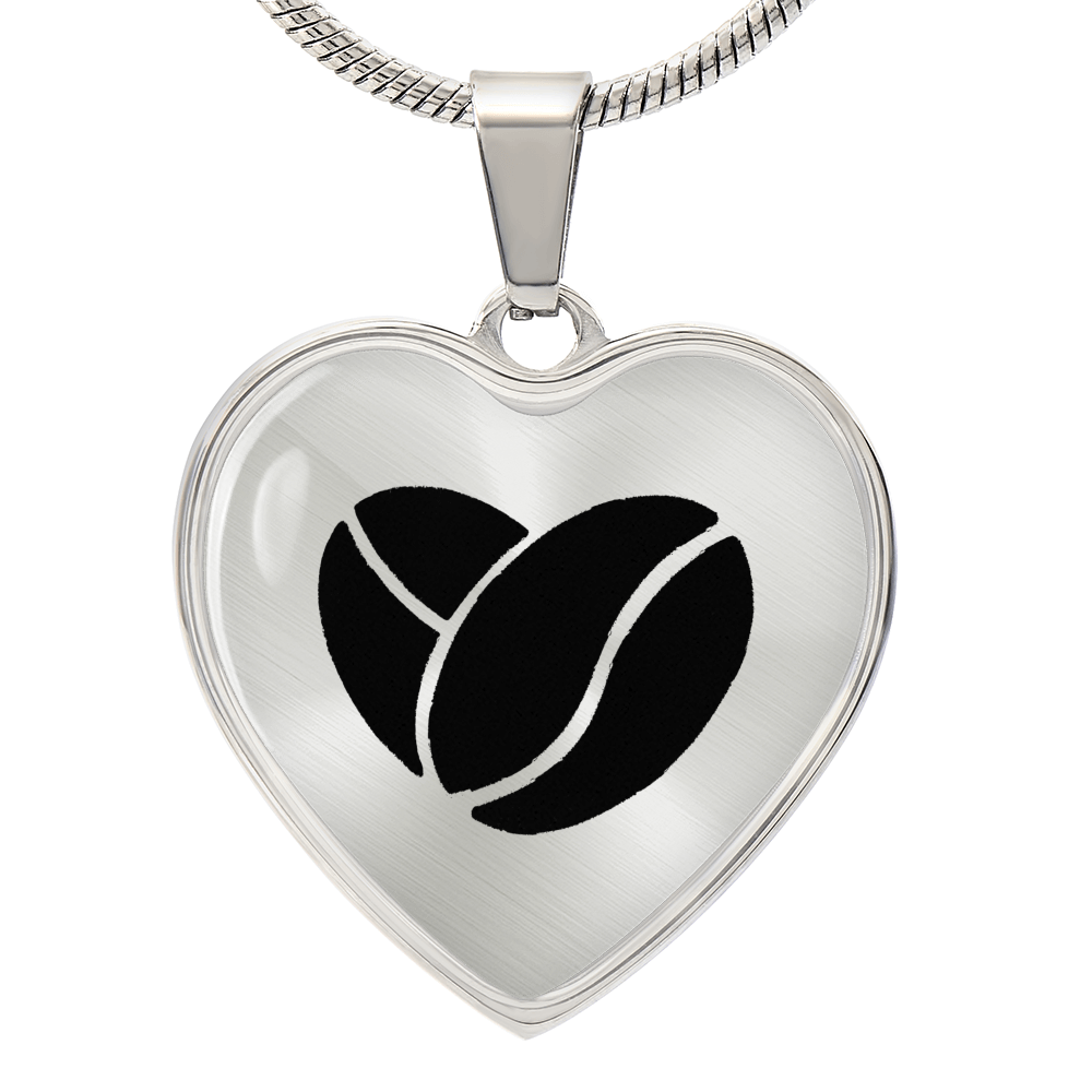 Coffee Bean Heart Necklace