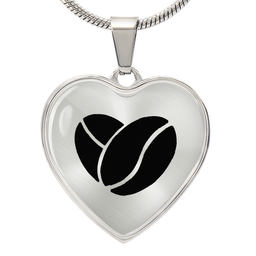 Coffee Bean Heart Necklace