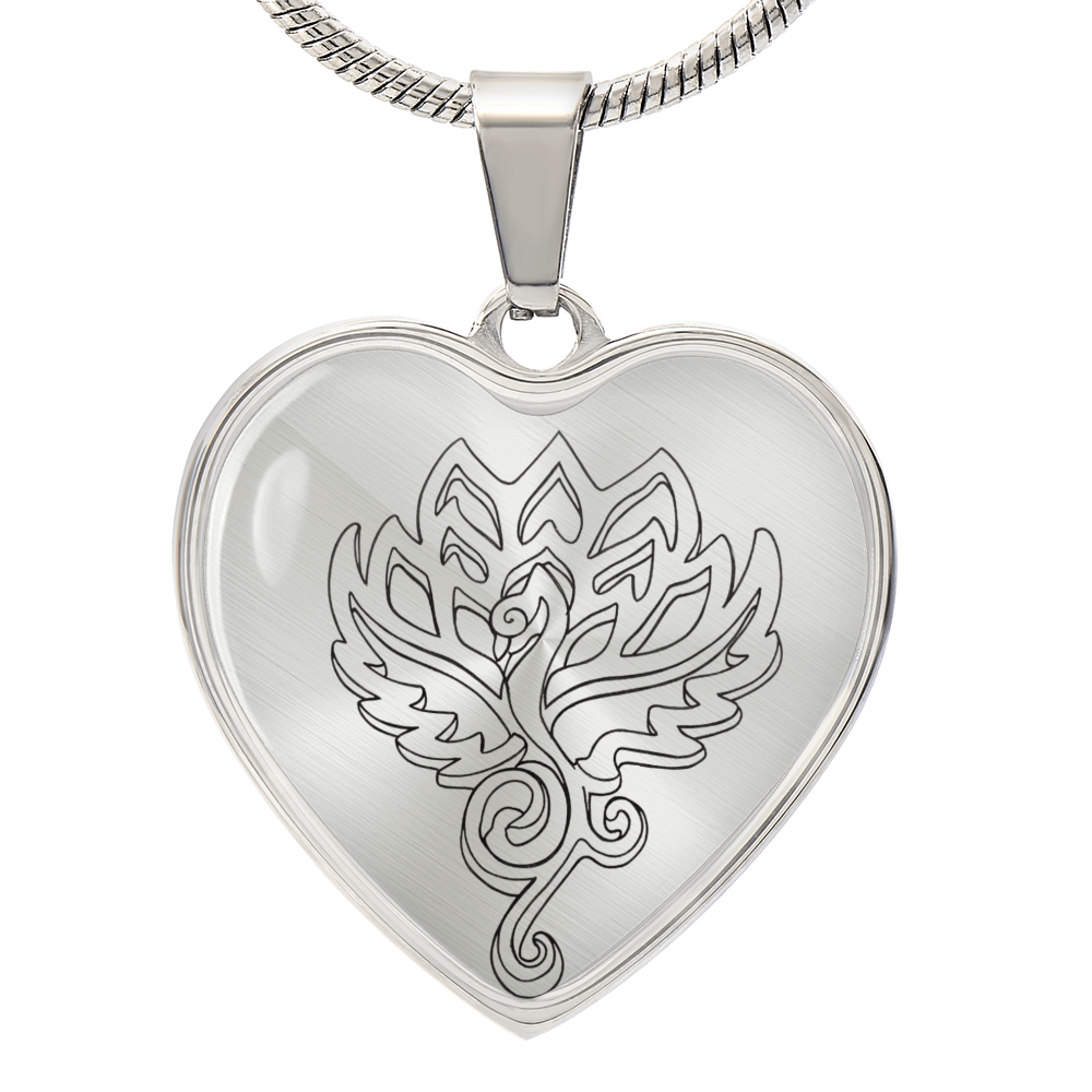 Phoenix Heart Necklace – Symbol of Strength, Healing & Renewal | Inspirational Keepsake Jewelry for Her