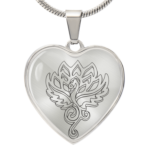 Phoenix Heart Necklace – Symbol of Strength, Healing & Renewal | Inspirational Keepsake Jewelry for Her