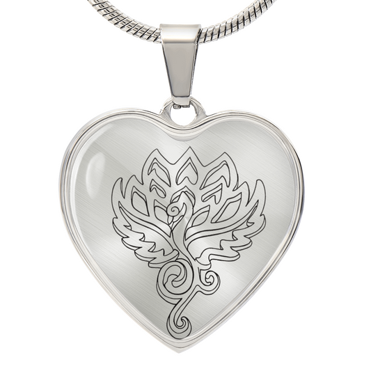 Phoenix Heart Necklace – Symbol of Strength, Healing & Renewal | Inspirational Keepsake Jewelry for Her