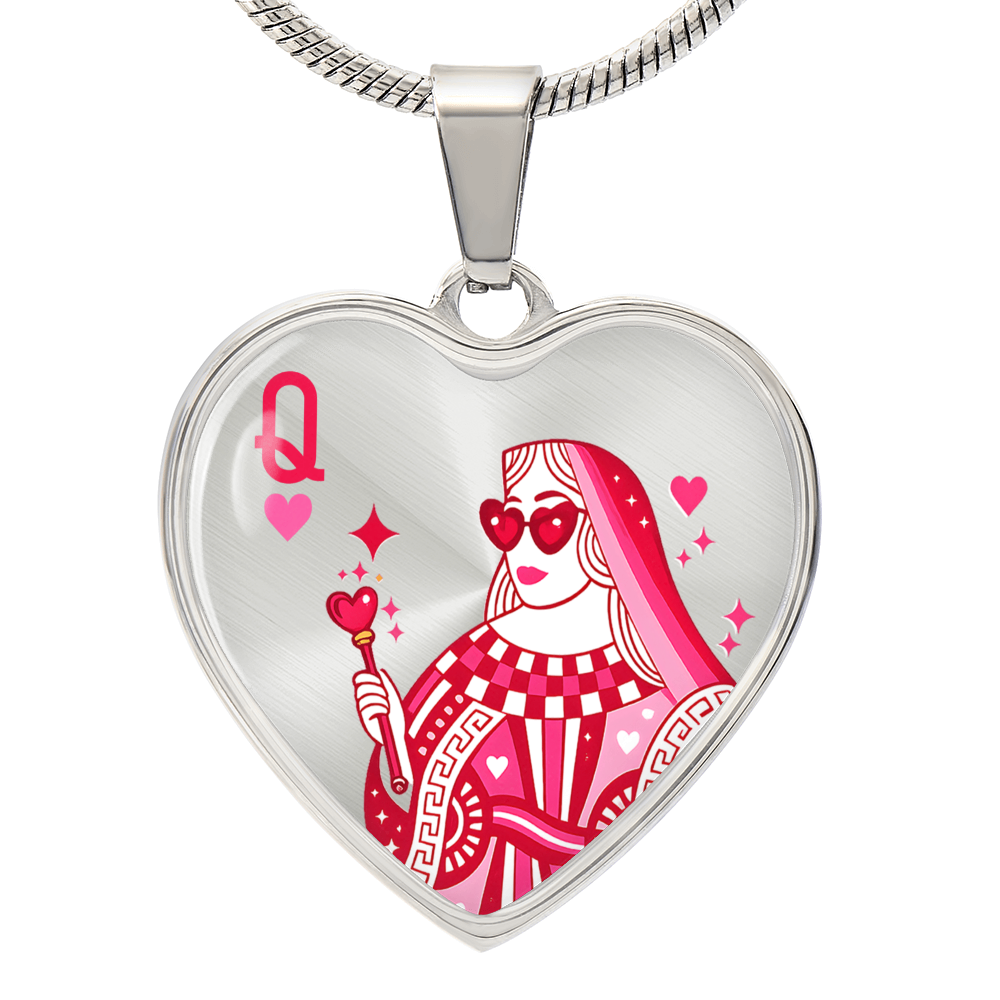 All Hearts. No Drama. Love Queen Heart Necklace – Bold Valentine's Gift for Confident Love & Self-Worth