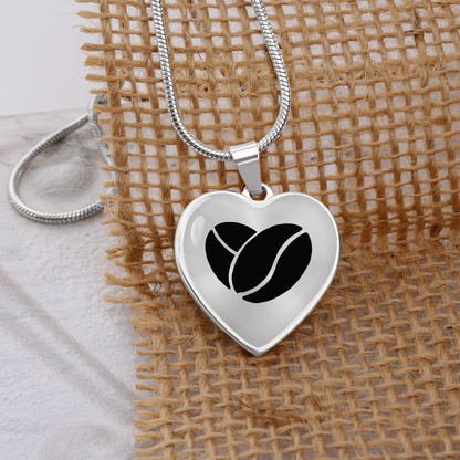 Coffee Bean Heart Necklace