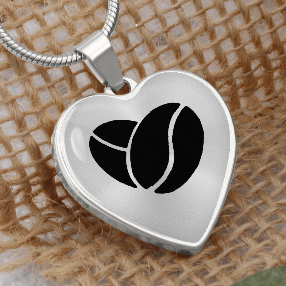 Coffee Bean Heart Necklace