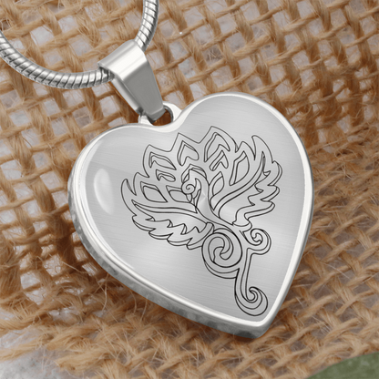 Phoenix Heart Necklace – Symbol of Strength, Healing & Renewal | Inspirational Keepsake Jewelry for Her