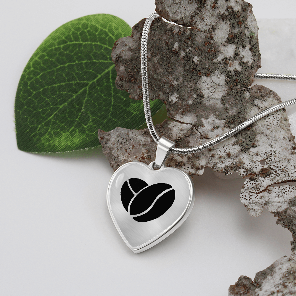 Coffee Bean Heart Necklace