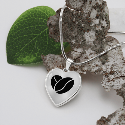 Coffee Bean Heart Necklace