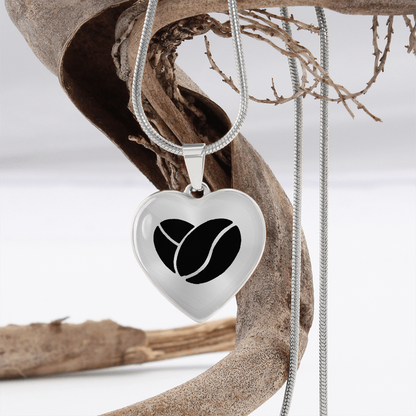 Coffee Bean Heart Necklace