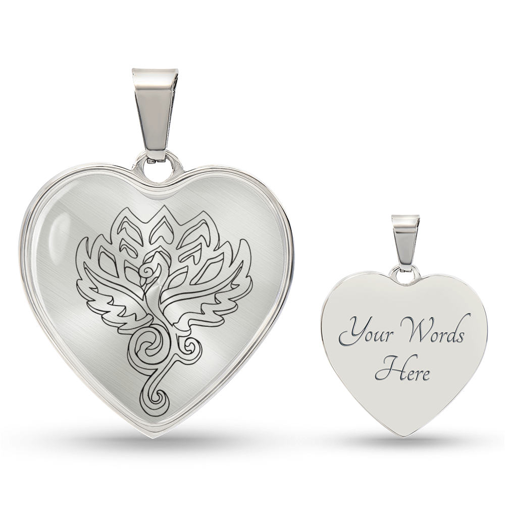 Phoenix Heart Necklace – Symbol of Strength, Healing & Renewal | Inspirational Keepsake Jewelry for Her