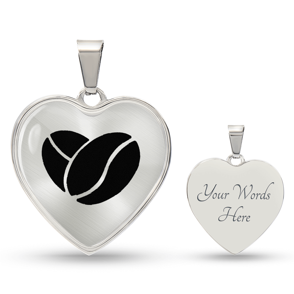 Coffee Bean Heart Necklace