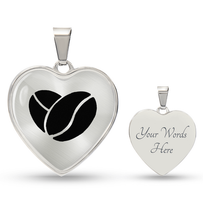 Coffee Bean Heart Necklace