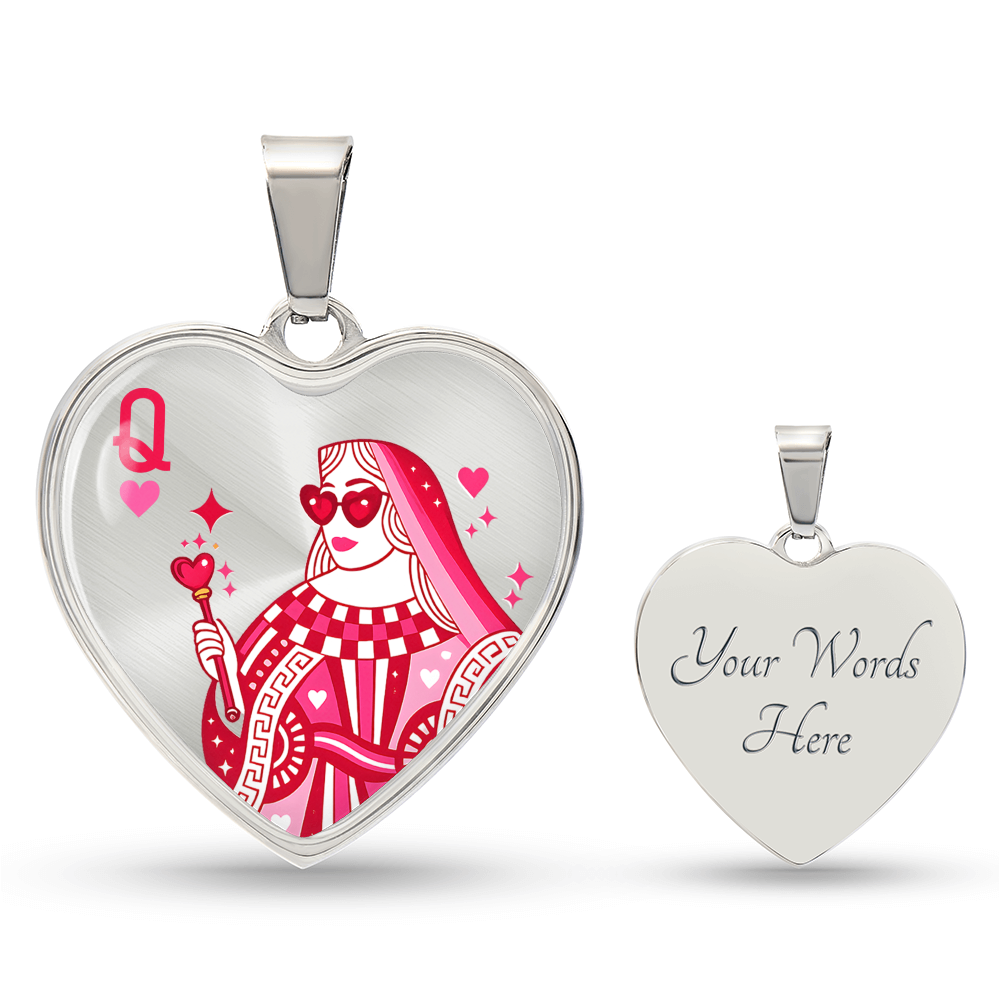 All Hearts. No Drama. Love Queen Heart Necklace – Bold Valentine's Gift for Confident Love & Self-Worth