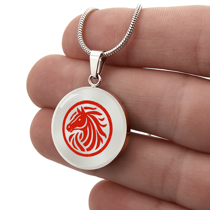 engraved Chinese New Year necklace