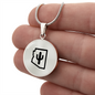 Arizona Cactus Necklace – Minimalist Arizona State Pendant Gift for Desert & Southwest Lovers