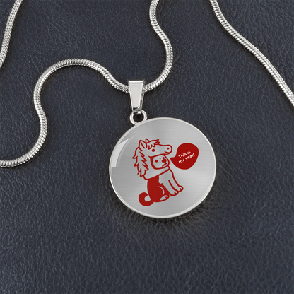 Person wearing This Is My Year necklace for Lunar New Year