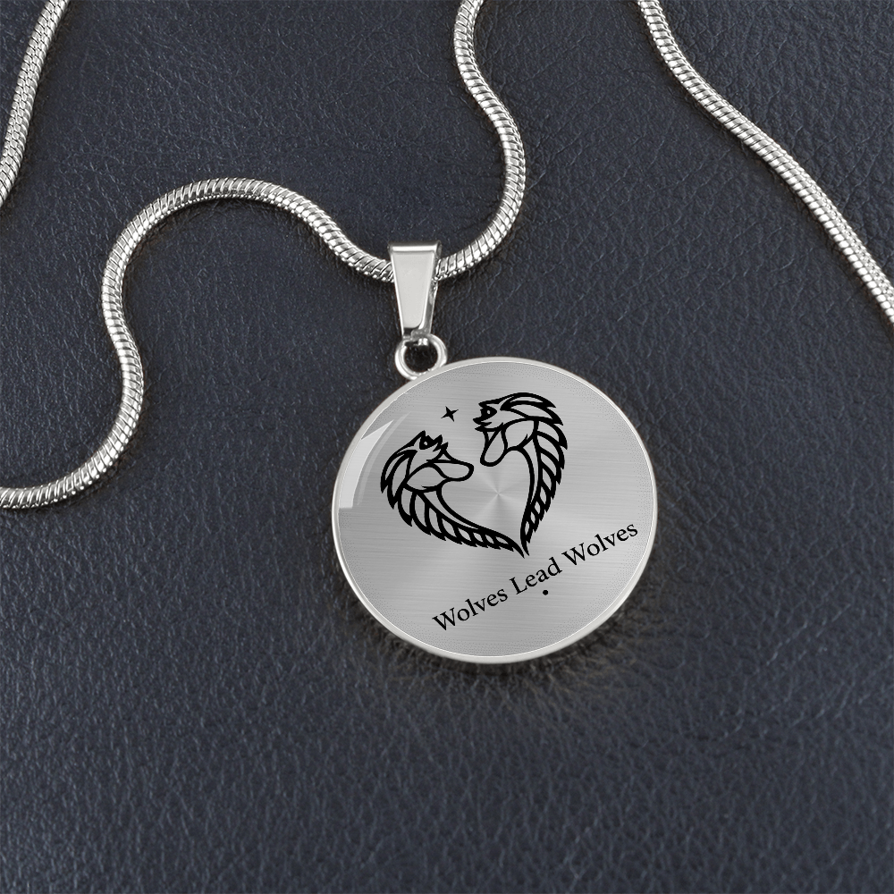 Wolves Lead Wolves Circle Necklace – Matching Wolf Pendant for Unbreakable Bonds & Trust
