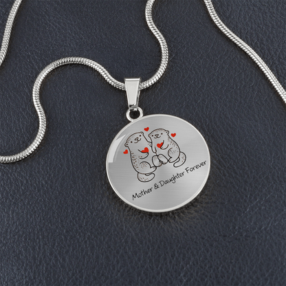Mother ♥ Daughter Otter Circle Necklace — Meaningful Gift for Moms & Daughters
