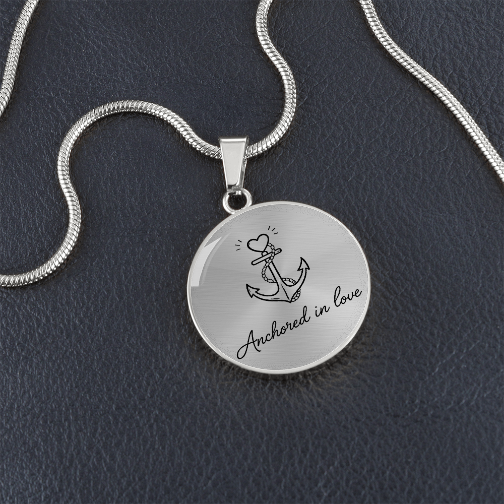 Anchored in Love Necklace – Faith, Hope & Strength Anchor Pendant (Hebrews 6:19)
