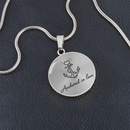 Anchored in Love Necklace – Faith, Hope & Strength Anchor Pendant (Hebrews 6:19)