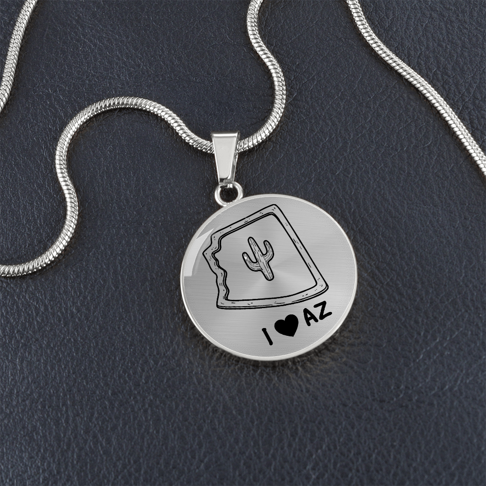 Arizona State Necklace – “I Will Never Desert You” Arizona Keepsake Pendant