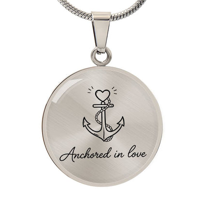 Anchored in Love Necklace – Faith, Hope & Strength Anchor Pendant (Hebrews 6:19)