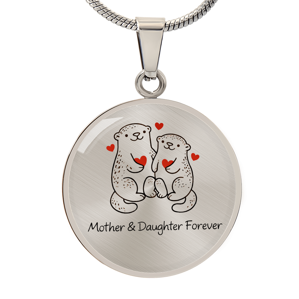 Mother ♥ Daughter Otter Circle Necklace — Meaningful Gift for Moms & Daughters