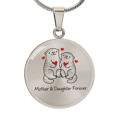 Mother ♥ Daughter Otter Circle Necklace — Meaningful Gift for Moms & Daughters