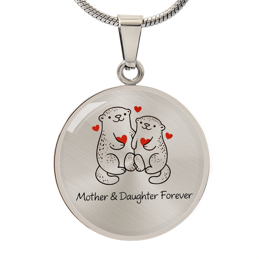 Mother ♥ Daughter Otter Circle Necklace — Meaningful Gift for Moms & Daughters