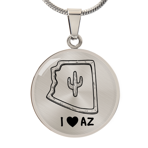 Arizona State Necklace – “I Will Never Desert You” Arizona Keepsake Pendant