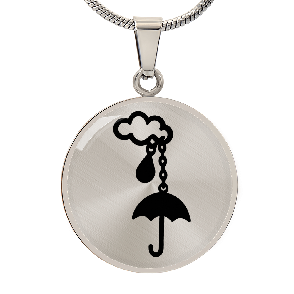Cloud and Umbrella Necklace – Rainy Day Protection Pendant Gift Symbolizing Love & Support