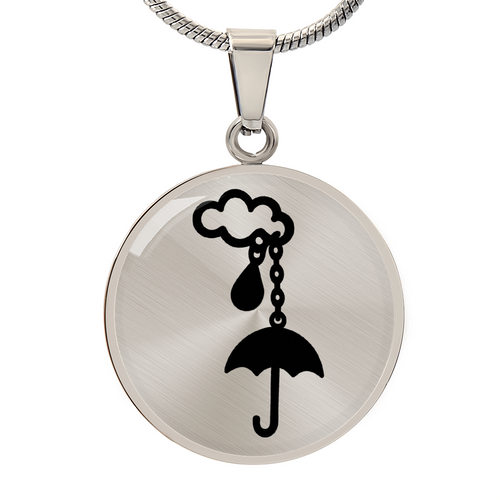 Cloud and Umbrella Necklace – Rainy Day Protection Pendant Gift Symbolizing Love & Support