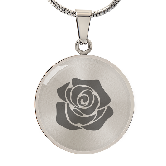 Rose Necklace Gift – Romantic Floral Pendant