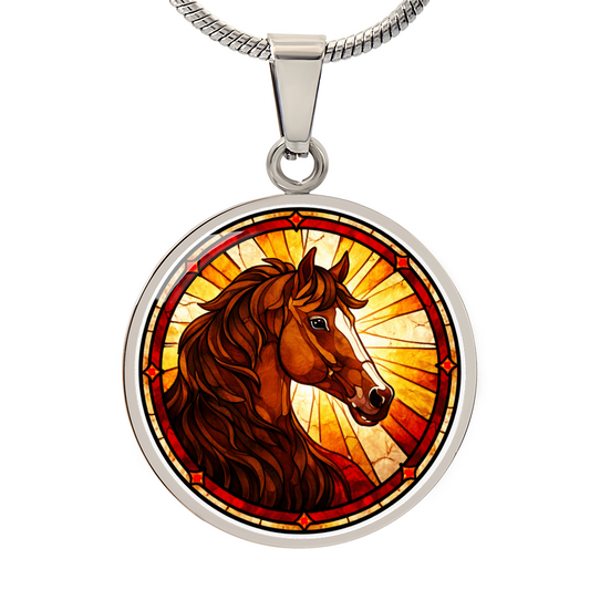 Lucky horse necklace symbolic good luck jewelry for Year of the Horse