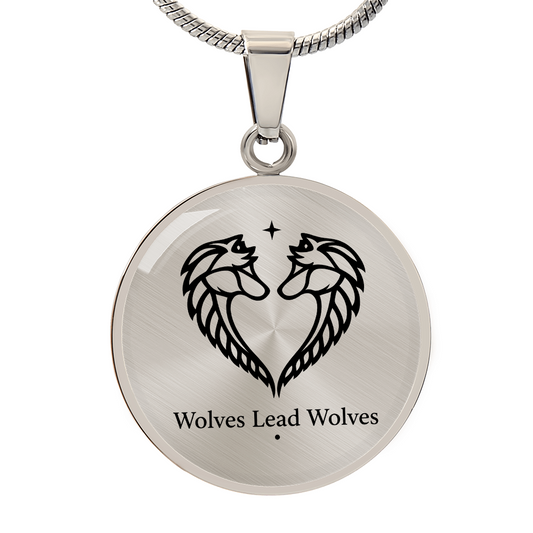 Wolves Lead Wolves Circle Necklace – Matching Wolf Pendant for Unbreakable Bonds & Trust