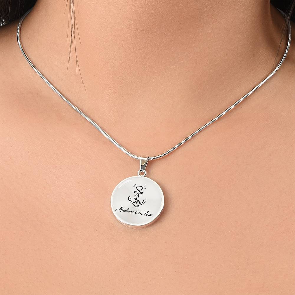 Anchored in Love Necklace – Faith, Hope & Strength Anchor Pendant (Hebrews 6:19)