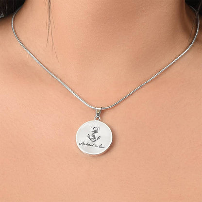 Anchored in Love Necklace – Faith, Hope & Strength Anchor Pendant (Hebrews 6:19)