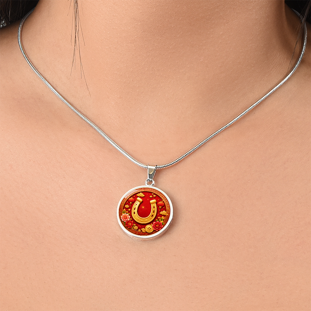 Lucky horseshoe necklace symbolic good luck jewelry for Year of the Horse