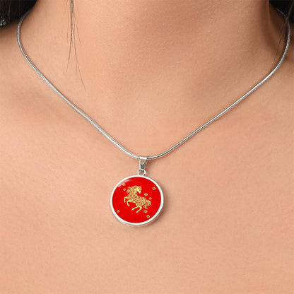 golden horse necklace