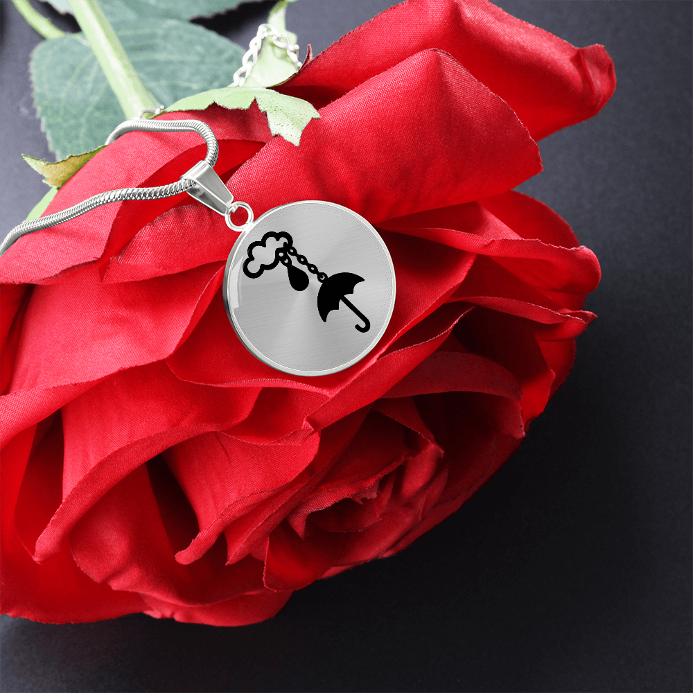 Cloud and Umbrella Necklace – Rainy Day Protection Pendant Gift Symbolizing Love & Support