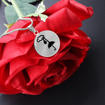 Cloud and Umbrella Necklace – Rainy Day Protection Pendant Gift Symbolizing Love & Support