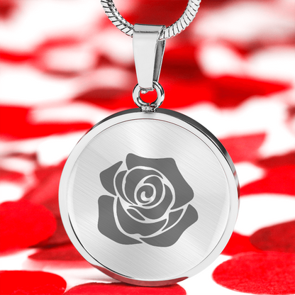 Rose Necklace Gift – Romantic Floral Pendant