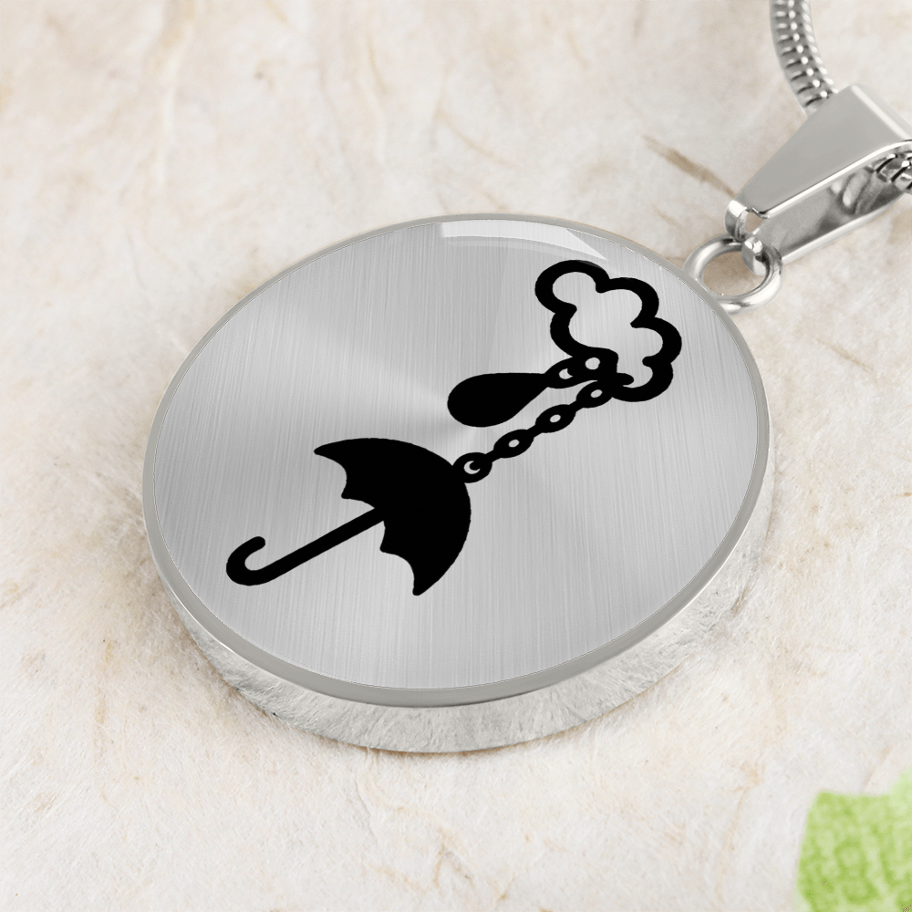 Cloud and Umbrella Necklace – Rainy Day Protection Pendant Gift Symbolizing Love & Support