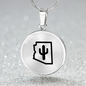 Arizona Cactus Necklace – Minimalist Arizona State Pendant Gift for Desert & Southwest Lovers