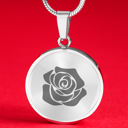 Rose Necklace Gift – Romantic Floral Pendant