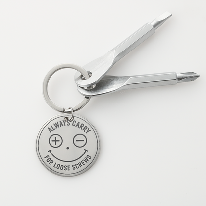 Always Carry a Screwdriver Keychain | Personalized Mini Tool Gift