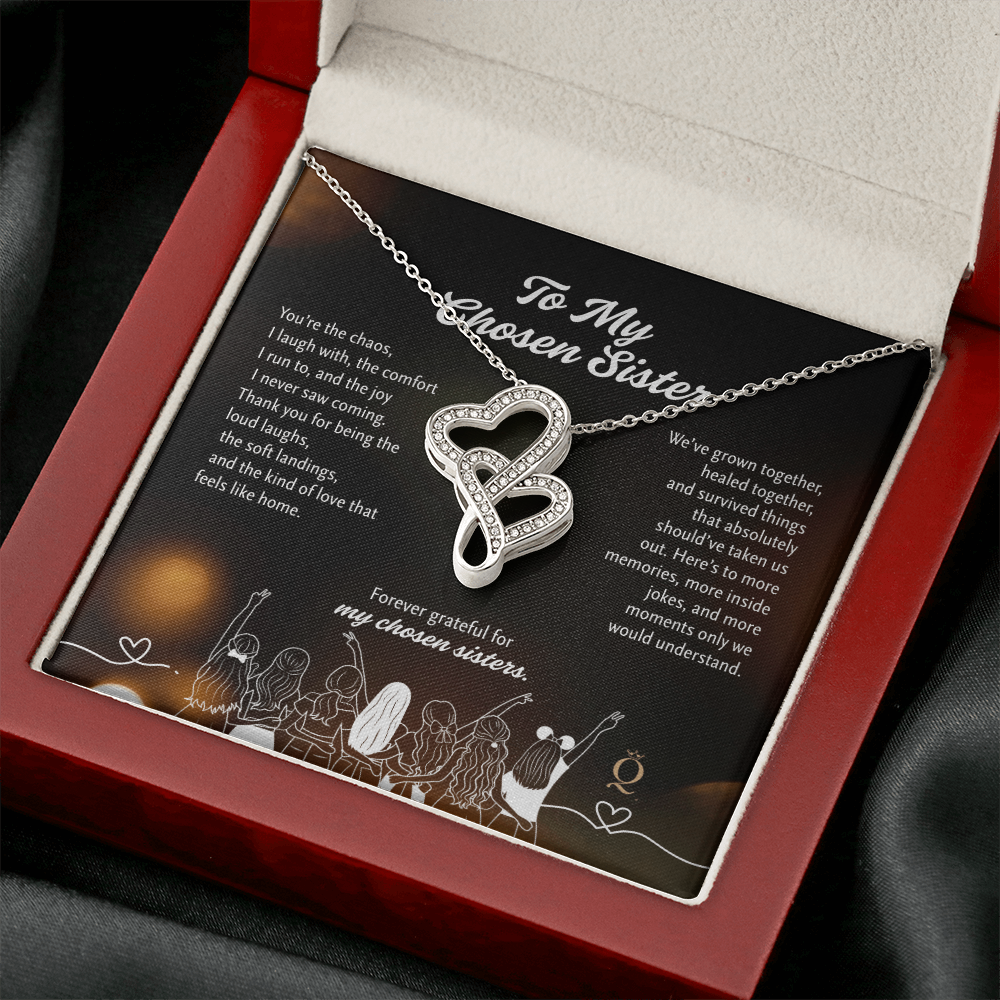 To My Chosen Sister Necklace | Heart-to-Heart Pendant | Meaningful Friendship Gift | Sister by Choice Jewelry