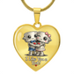 I Like You a Bot! Heart Necklace – Cute Robot Love Pendant for Valentine's Day, Young Love & Playful Moments
