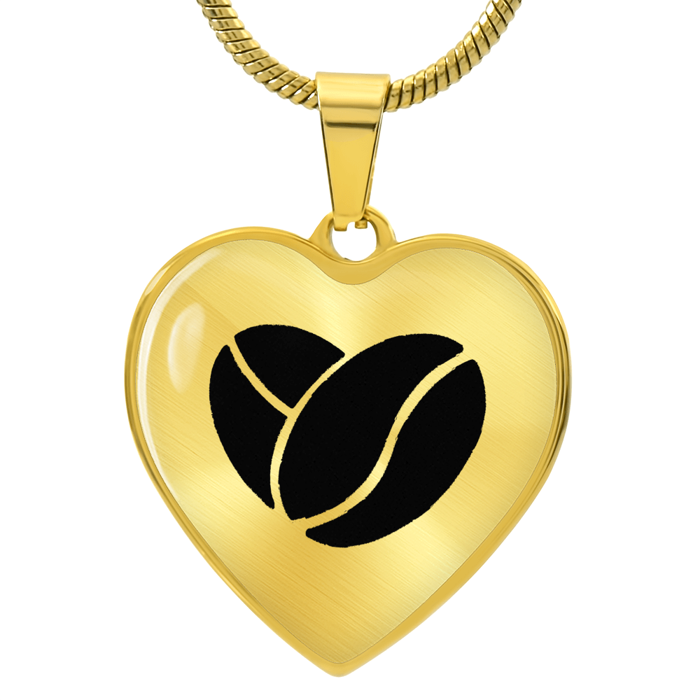Coffee Bean Heart Necklace