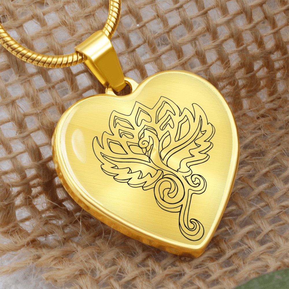 Phoenix Heart Necklace – Symbol of Strength, Healing & Renewal | Inspirational Keepsake Jewelry for Her