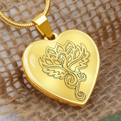 Phoenix Heart Necklace – Symbol of Strength, Healing & Renewal | Inspirational Keepsake Jewelry for Her